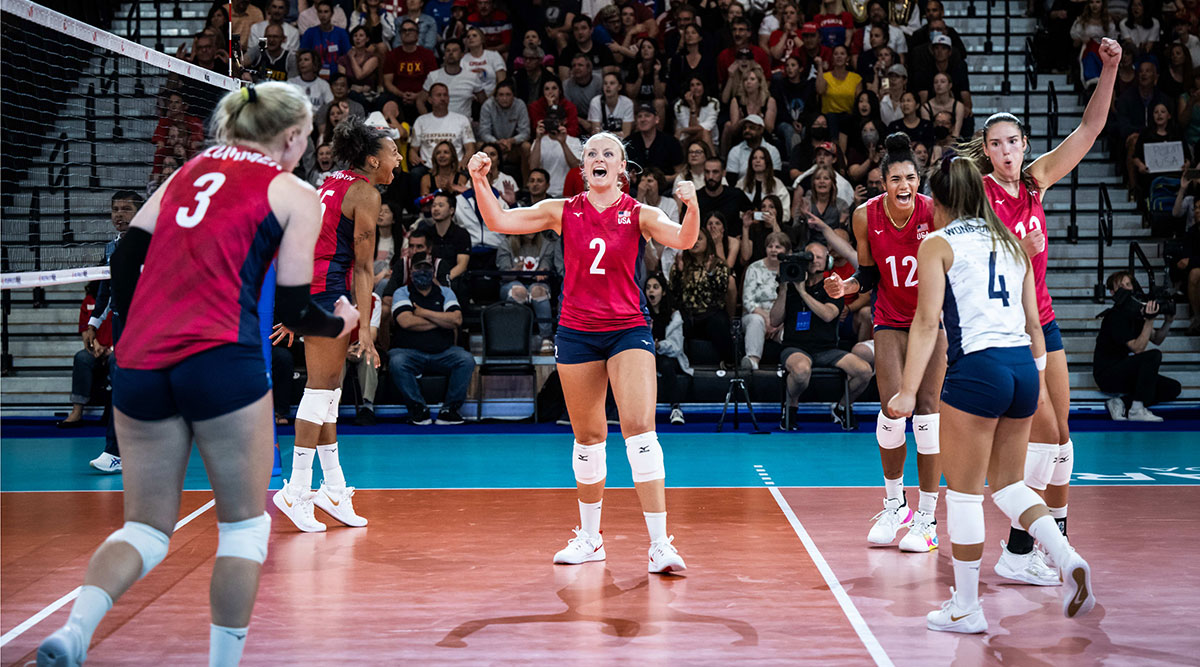 U.S. Women's National Team competing at VNL