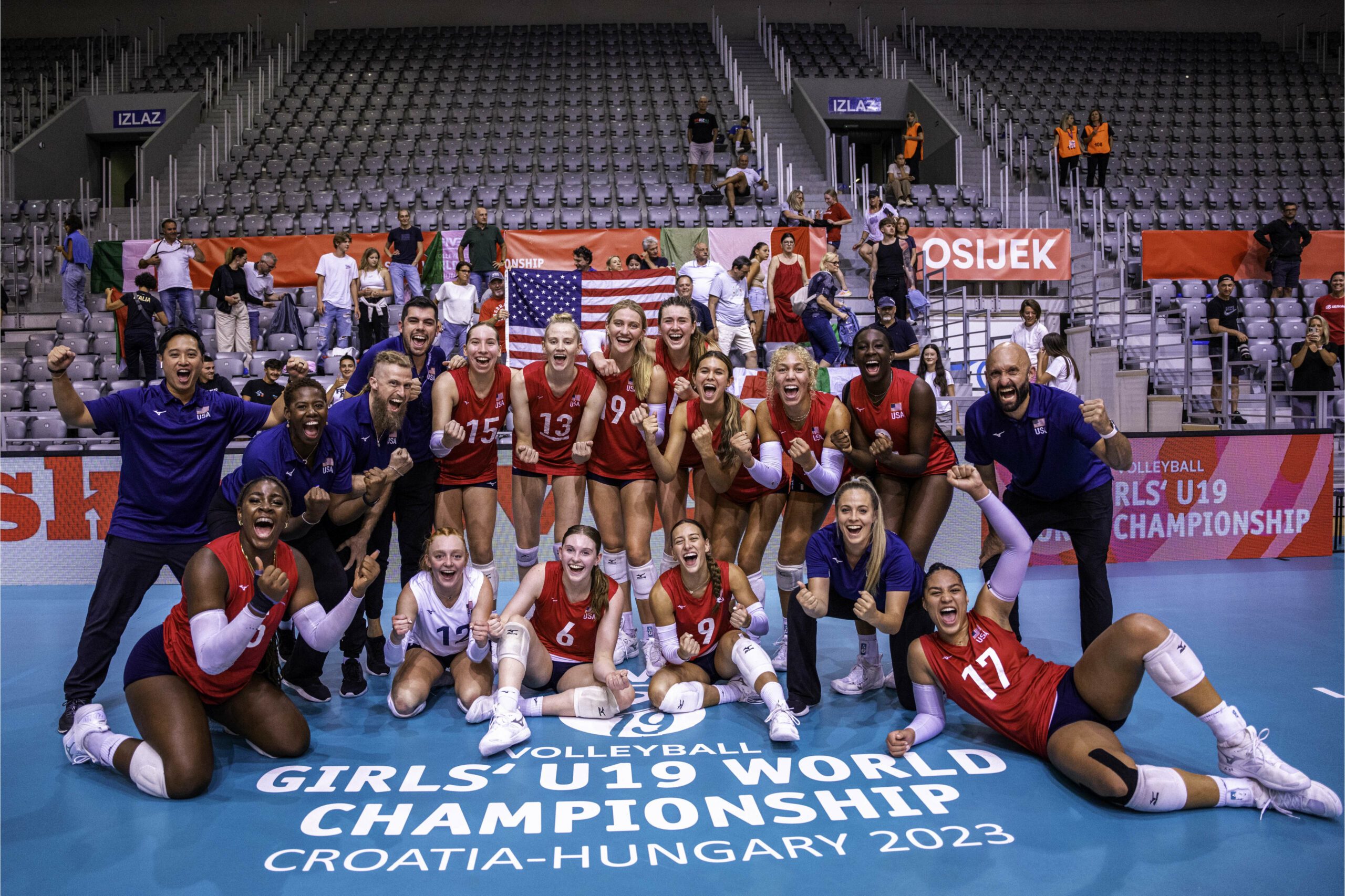 U.S. Girls U19 after advancing to gold medal match.